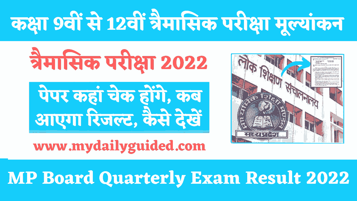 MP Board Quarterly Exam Result 2022-23 In Hindi